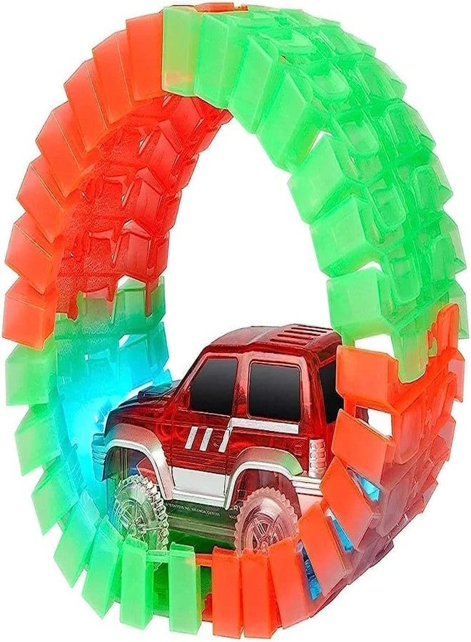 HARIRUP Glow in The Dark Twister Race Car Track with Flashing Lights - Flexible Railway for Mini Cars, Single Pack - Image 5